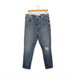 NWT GRLFRND Piper Super High Rise Stretch Slim Cropped Jeans Size 31